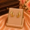 Golden Leaf Statement Earrings