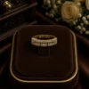 Elegant Geometric Diamond Band Ring