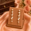 Elegant Pearl Heart Drop Earrings
