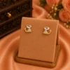 Crystal Swan Statement Earrings